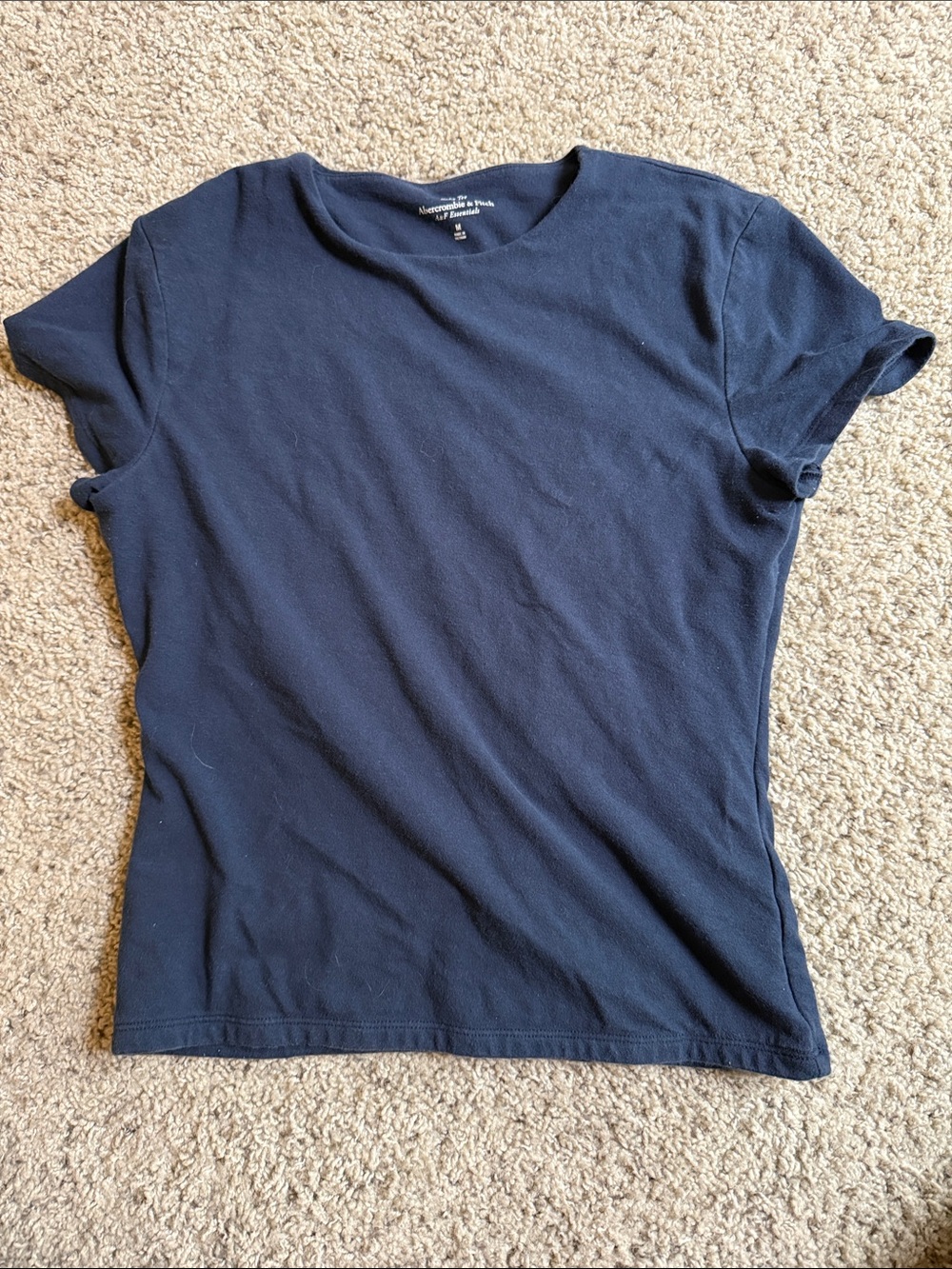 Abercrombie & Fitch Navy Short Sleeve Crew Tee